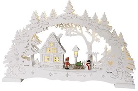 Biela svetelná LED dekorácia Star Trading Ulm, výška 27 cm