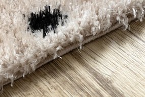 Koberec FLUFFY 2370 shaggy bodky - krém / antracit