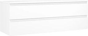 Mexen Orio, kúpeľňová skrinka pod umývadlo 140 cm s hornou časťou, 2 zásuvky, biela matná, 91A10-14047-2-BFFC01