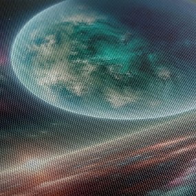 5-dielny obraz galaxia a planéta