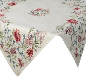 GOBELÍNOVÝ OBRUS NATUR 100X100 CM KVETY