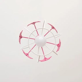 Detský luster na lanku STARS 1xE27/15W/230V ružová/biela