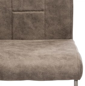 Autronic -  Jedálenská stolička DCL-412 LAN3, poťah lanýžová látka v dekore vintage kože