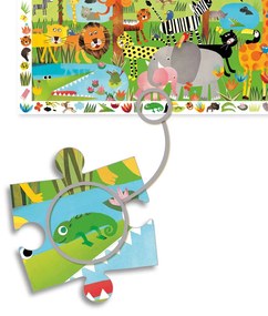 Vyhľadávacie puzzle s plagátom – Jungle – 35 ks