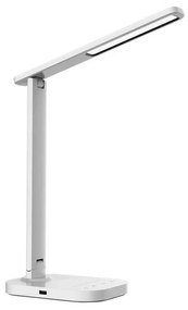NEDES LED Stmievateľná dotyková stolná lampa s USB konektorom  KIARA LED/7W/230V biela DL4304/W