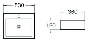 Mexen PAULA umývadlo, 53x36 CM, biela, 21935300