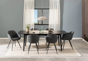 Actona Rozkladací jedálenský stôl Montreux 180/219 - čierna