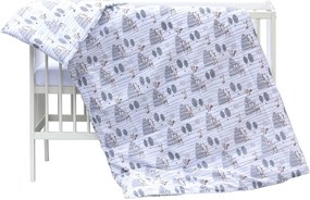 Postýlka 120 x 60 cm s kompletní výbavou Srneček - šedá