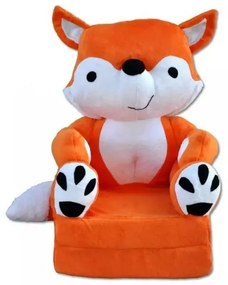 Detské plyšové rozkladacie kresielko LÍŠKA