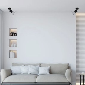 Nástenné bodové svietidlo DANTE 1xGU10/25W/230V čierna/lesklý chróm