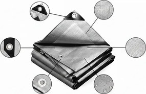 Bradas Krycia plachta strieborná 2x4 m 260 g/m2