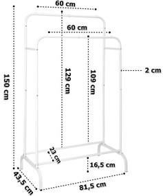 Vešiakový stojan BAGRUS biely