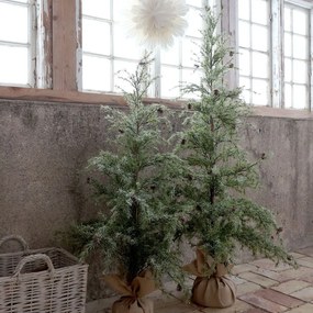 Srienistý vianočný borovicový stromček v jute a so šiškami Pine Tree - 60*120 cm