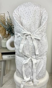 Obliečka na zavinovačku Hnedé Hviezdičky 73×73 cm – bavlnená obliečka na klasickú zavinovačku