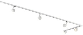 Moderný 1-fázový koľajnicový systém s 5 reflektormi biely - Gissi