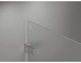 Mexen Lunar-F L, 1-krídlový sprchový kút so skladacími dverami, pravý, 95 x 80 cm, 8mm číre sklo, brúsená oceľ profil, 836L-095-080-97-00-P