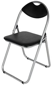 Skladacia stolička Atom Silver čierna
