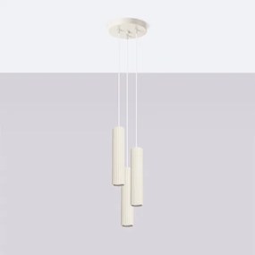 Sollux SL.1595 - Luster na lanku KARBON 3xGU10/10W/230V krémová