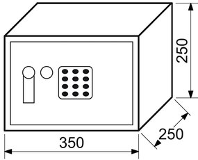 Oceľový trezor s elektronickým zámkom RICHTER RS.25R.EDK, RICHTER bílá