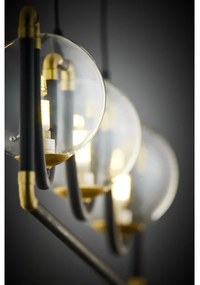 Jupiter 1990 - Luster na lanku HANZA 3xG9/10W/230V čierna/zlatá