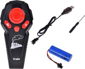 LEAN Toys Vláčik na diaľkové ovládanie RC lokomotíva svetlá zvuky dym 22 ks