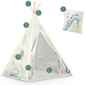 Detský stan típí Nukido NK-407 - dinosaury
