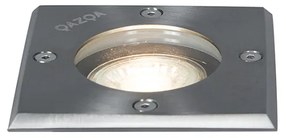 Zapojený bodový svietidlo oceľ 10,5 cm IP65 - Basic Square