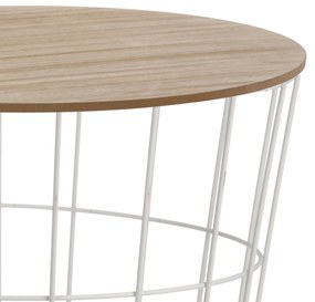 Sconto Prístavný stolík REGART 2 prírodná/biela