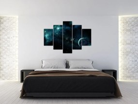 Obraz - Život vo vesmíre (150x105 cm)
