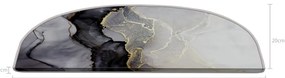Čierno-biele nášľapy na schody v súprave 16 ks 20x65 cm Golden Marble – Vitaus