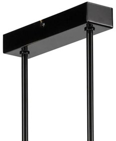 Luster na tyči ASTRID 4xE27/60W/230V čierna