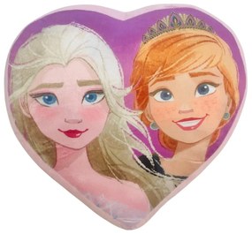 3D mikroplyšový detský vankúšik srdce Frozen Setino