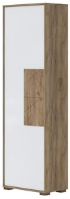 Skriňa 1d Stela V1 lakovaná Tobacco Oak/Crystal White