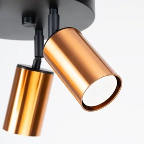 Sollux SL.1377 - Bodové svietidlo WINX 3xGU10/10W/230V čierna/meď