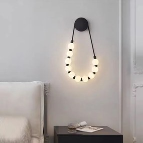 Toolight Toolight, LED nástenné svietidlo 8W, 4000K, APP1661-W, čierna-biela, OSW-03666