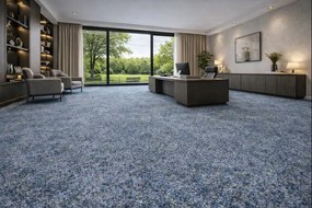 Spoltex, Koberec metráž Rambo 77 modrý, na mieru, šíře 4m, modrá, resine, chodba / predsieň