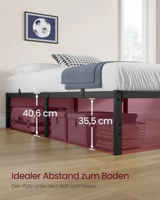 Kovová posteľ 90 cm RMB152BD01