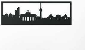 drevko Obraz Berlín panoráma Rozmer obrazu: 29,5 x 89 cm, Farba dekorácie: Čierna
