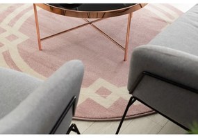 Okrúhly koberec HAMPTON Lux ružová Veľkosť: kruh 160 cm
