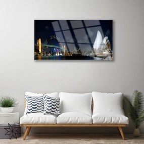 Obraz na skle Sydney most architektúra 125x50 cm