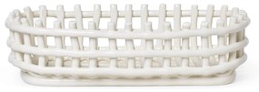 Ferm Living Keramický kôš Oval Off White