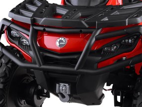 JOKOMISIADA Detská štvorkolka na akumulátor pre 2 osoby CAN-AM OUTLANDER 4x4 s LED panelom PA0326 červená