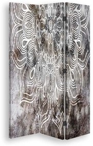 Ozdobný paraván, Orientální ornament - 110x170 cm, trojdielny, korkový paraván