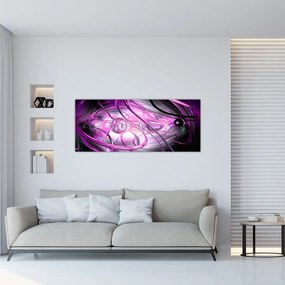 Obraz krásnej fialovej abstrakcie (120x50 cm)