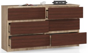 Komoda Keanu  (dub sonoma + wenge). Vlastná spoľahlivá doprava až k Vám domov. 1069396