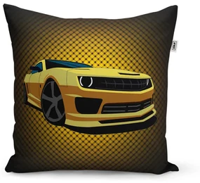 Sablio Vankúš Chevrolet Camaro Žltá mriežka - 50x50 cm