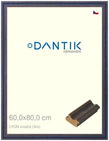 DANTIK rám na obraz 60x80 | LYON modrá (Plexi Čiré)