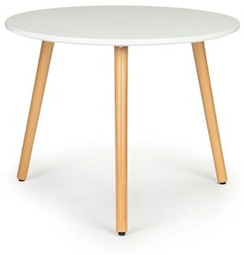 Okrúhly škandinávsky konferenčný stolík - biely | 60 cm