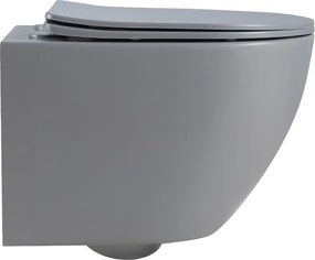 BPS-koupelny Závesná WC misa so SoftClose sedadlom HYD-7602, sivá mat