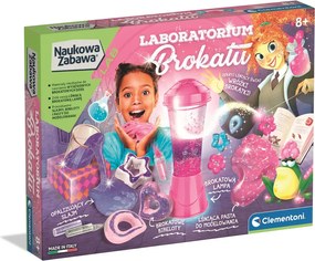 Vedecká zábava Brokátové laboratórium Svet rozprávkových brokátov Poľský jazyk Clementoni 50700